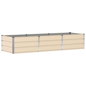 vidaXL Jardinera Marfil 240 x 80 x 45 cm Acero