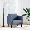 vidaXL Sill&oacute;n con reposabrazos azul 54 cm tejido de pana