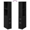 vidaXL Juego de muebles de ba&ntilde;o Roble Negro 22 x 41 x 135 cm
