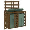 vidaXL Cobertizo doble para cubos de basura madera de pino marr&oacute;n miel