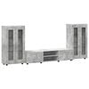 vidaXL Conjunto de mueble de TV FLORIN 3 uds. Gris Concreto