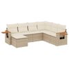 vidaXL Set sof&aacute;s de jard&iacute;n 7 piezas y cojines rat&aacute;n sint&eacute;tico beige