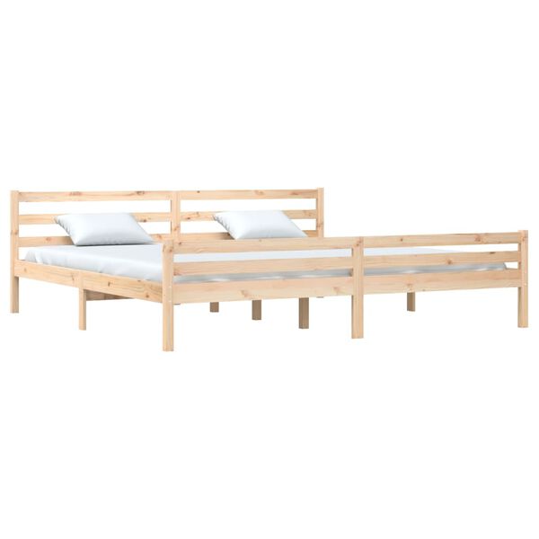 vidaXL Estructura de cama sin colchón madera maciza 200x200 cm