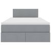 vidaXL Cama con almacenamiento y LED Gris Claro 120 x 200 cm Poliéster