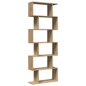 vidaXL Librer&iacute;a divisora 6 niveles madera roble artisan 70x24x193 cm
