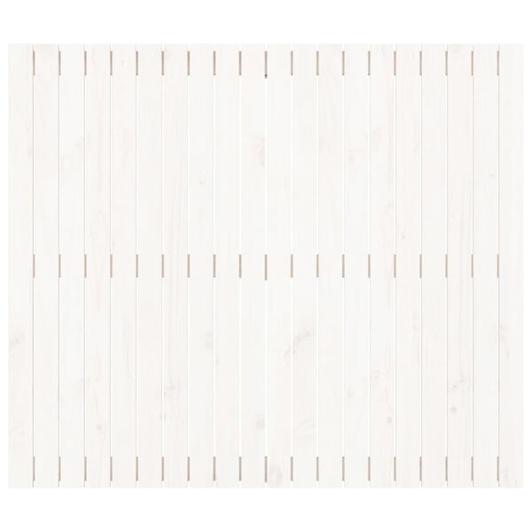vidaXL Cabecero de cama pared madera maciza pino blanco 127,5x3x110 cm