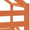 vidaXL Litera con techo madera maciza pino marrón cera 75x190 cm