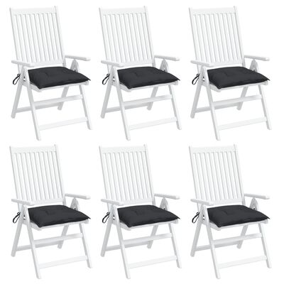 vidaXL Cojines de silla de jardín 6 uds tela Oxford negro 50x50x7 cm