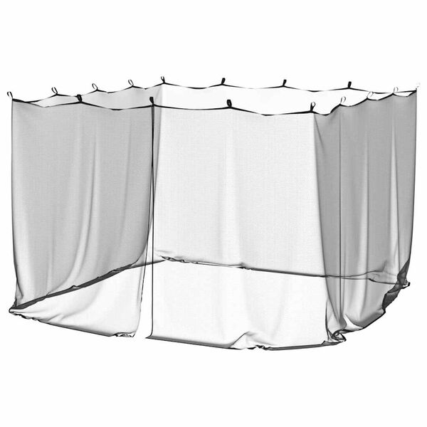 vidaXL Mosquitera para exteriores, malla 220, negra, 300 x 300 x 200 cm