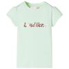 Camiseta infantil de manga casquillo verde suave 116