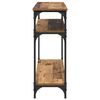 vidaXL Mesa Consola con estante Madera envejecida 100 x 29 x 75 cm