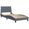 vidaXL Estructura de cama sin colchón Hanko terciopelo gris oscuro 90x190 cm