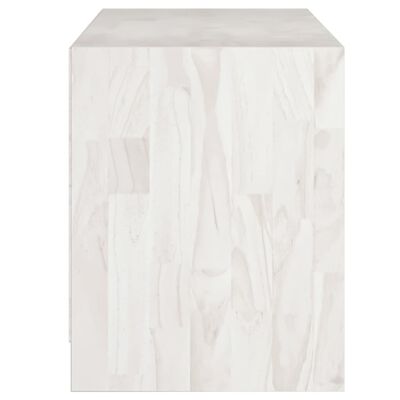 vidaXL Mueble de TV madera maciza de pino blanco 104x33x41 cm