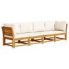 vidaXL Set de muebles de jard&iacute;n 4 pzs y cojines madera maciza acacia