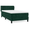 vidaXL Cama box spring con colch&oacute;n terciopelo verde oscuro 90x200 cm