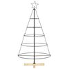 vidaXL &Aacute;rbol Cono de Navidad con soporte Negro 126 cm Acero