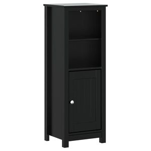 vidaXL Mueble de ba&ntilde;o BERG madera maciza de pino negro 40x34x110 cm