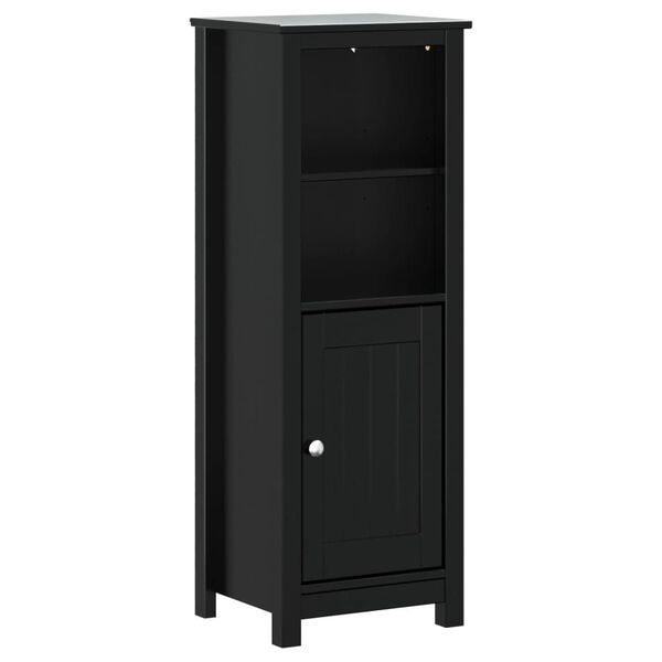 vidaXL Mueble de ba&ntilde;o BERG madera maciza de pino negro 40x34x110 cm