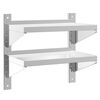 vidaXL Estante de pared acero inoxidable plateado 50x30x48 cm