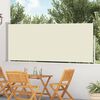 vidaXL Toldo lateral retr&aacute;ctil de jard&iacute;n color crema 120x500 cm