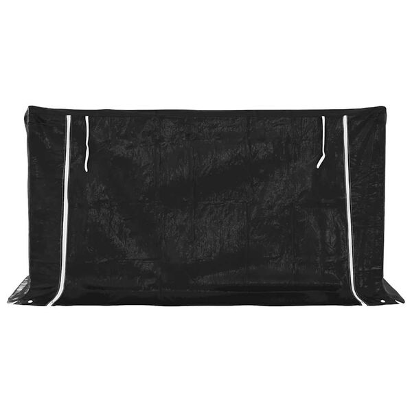 vidaXL Le&ntilde;ero cubierta lluvia 200,5x100,5x110,5 cm acero galvanizado