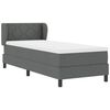 vidaXL Cama tipo Box Spring con colch&oacute;n Gris oscuro 80 x 200 cm tela