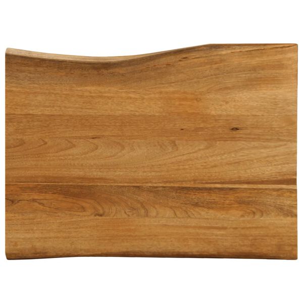 vidaXL Tablero de mesa borde natural madera maciza mango 70x60x2,5 cm