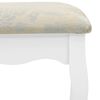 vidaXL Juego de tocador y taburete madera paulownia blanco 50x59x136cm