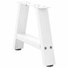 vidaXL Patas para mesa de centro en forma de A (2 unidades), color blanco, 40 x (30-31) cm, acero