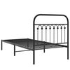 vidaXL Estructura cama sin colchón con cabecero metal negro 90x200 cm