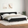 vidaXL Cama box spring con colchones terciopelo negro 200x210 cm