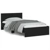 vidaXL Estructura cama con cabecero madera ingenier&iacute;a negro 100x200 cm