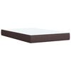 vidaXL Cama box spring con colch&oacute;n tela marr&oacute;n oscuro 120x190 cm