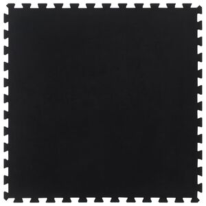vidaXL Baldosa de suelo de goma negro 12 mm 100x100 cm