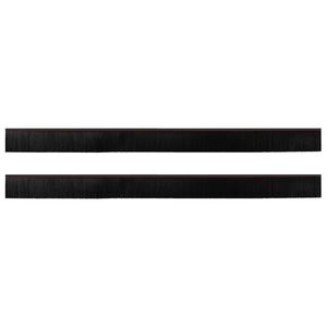 vidaXL Sellos de cepillo para puertas autoadhesivos 2 pcs Marr&oacute;n