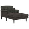 vidaXL Chaise longue Gris antracita Tela de pana
