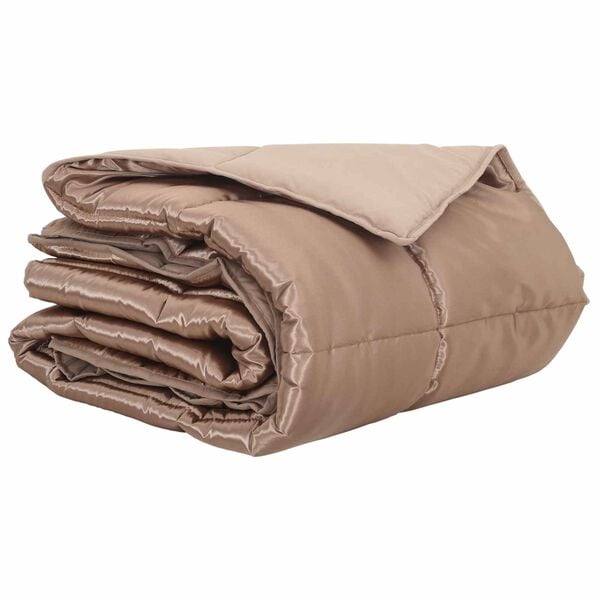 vidaXL Edred&oacute;n de Verano Dorado 200 x 140 cm Sat&eacute;n y Microfibra