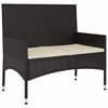 vidaXL Set muebles de jardín 6 piezas y cojines ratán sintético negro