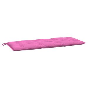 vidaXL Coj&iacute;n para banco de jard&iacute;n tela rosa 120x50x7 cm