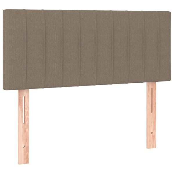 vidaXL Cabecero con LED de tela gris taupe 90x5x78/88 cm