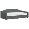 vidaXL Sof&aacute; cama con colch&oacute;n tela gris oscuro 90x190 cm
