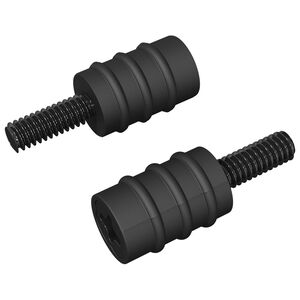 vidaXL Tornillo Separador 2 pcs Negro M4 Caucho y Acero