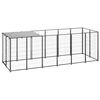vidaXL Perrera de acero negro 330x110x110 cm