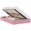 vidaXL Estructura de Cama Ottoman Rosa 120 x 200 cm Terciopelo