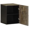 vidaXL Mueble de ba&ntilde;o de pared de madera maciza mango negro 38x33x48cm