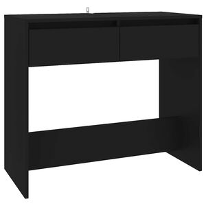vidaXL Mesa consola de madera contrachapada negro 89x41x76,5 cm