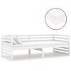 vidaXL Sof&aacute; cama con colch&oacute;n madera de pino maciza blanco 90x200 cm