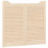 vidaXL Puertas batientes 2 pcs Natural Madera de Pino Maciza