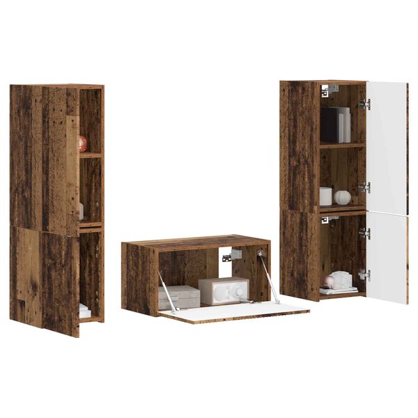 vidaXL Conjunto de mueble de TV 5 pcs Madera envejecida