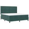 vidaXL Cama con Box Spring LED y Colch&oacute;n Verde oscuro 180 x 200 cm